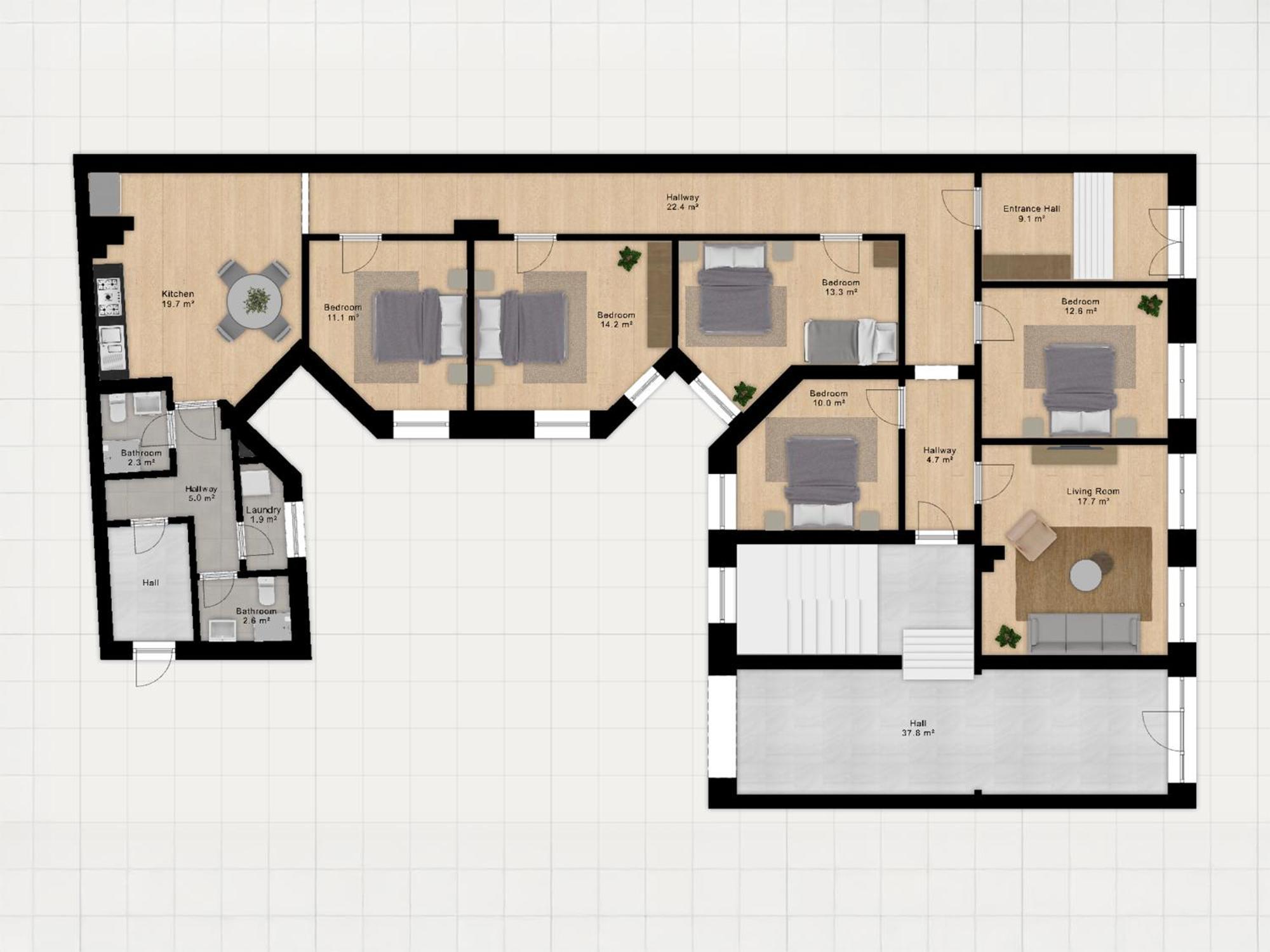Sanders Noble - Fantastic 4-Bdr Apt In The Capital Копенгаген Экстерьер фото